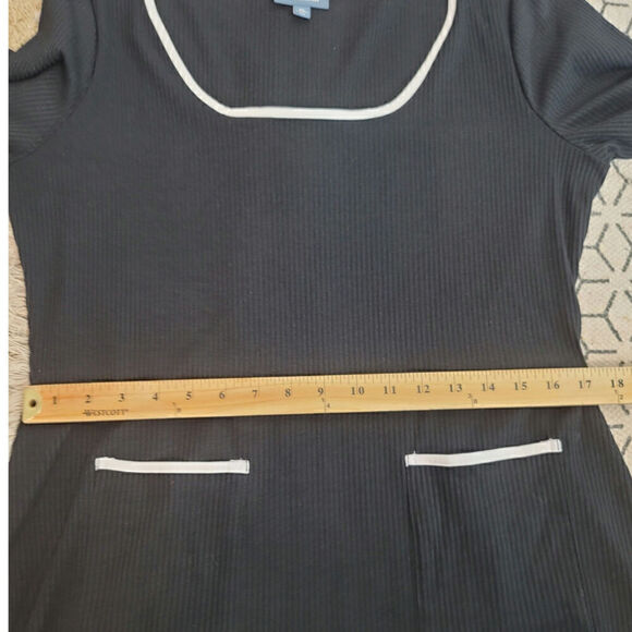 MODCLOTH RIBBED KNEE LENGTH SHORT SLEEVE SHEATH DRESS, SZ XL - Picture 10 of 11